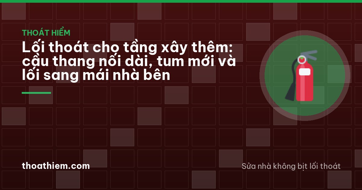 Wide view of two adjoining tube house rooftops in Hai Phong at golden hour, one house with a new unfinished brick storey rising above its neighbour, scaffolding, no workers